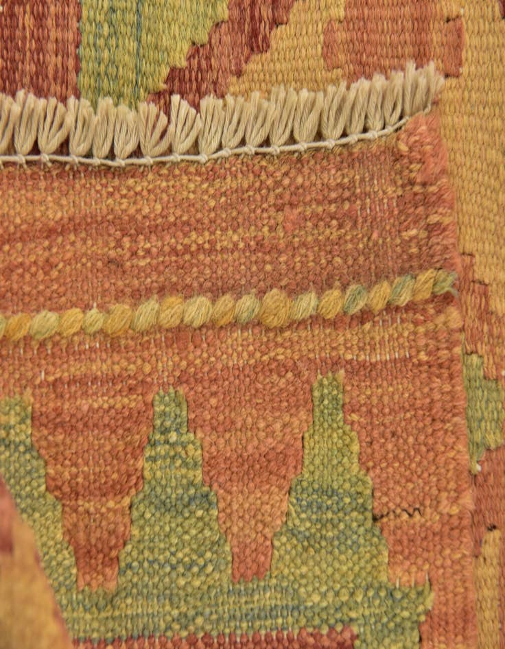 Detail image of  3' 4 x 5'  Hand Woven Kilim Waziri Wool Rug