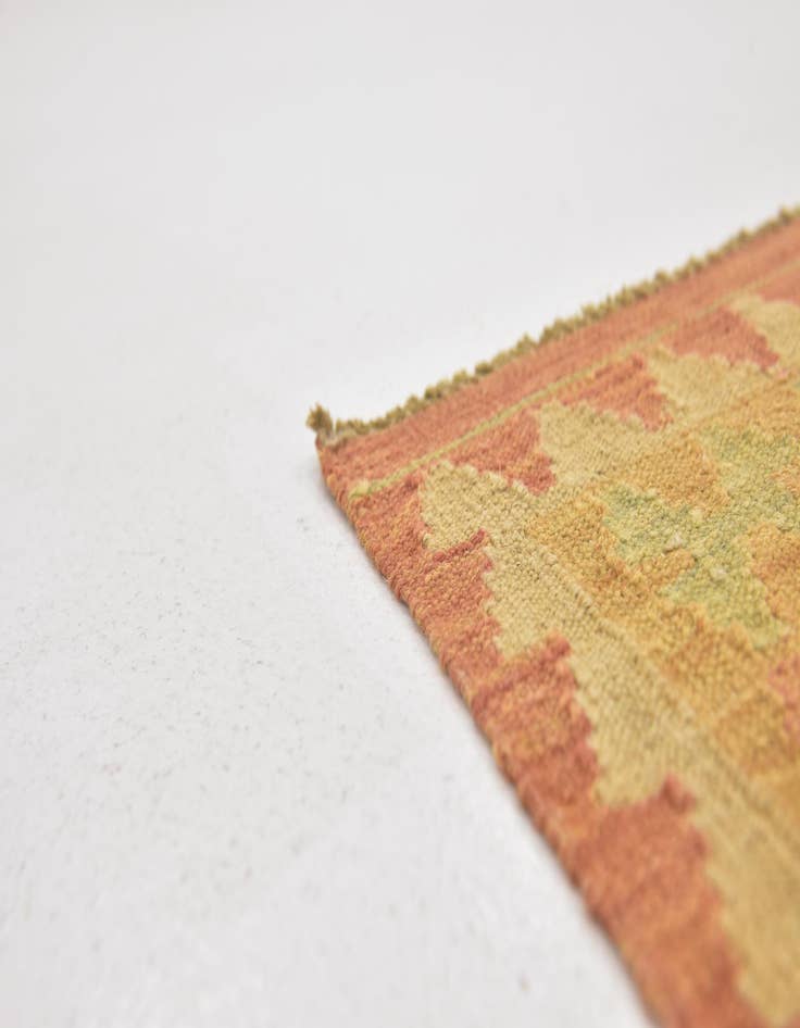 Detail image of  3' 7 x 5'  Hand Woven Kilim Waziri Wool Rug