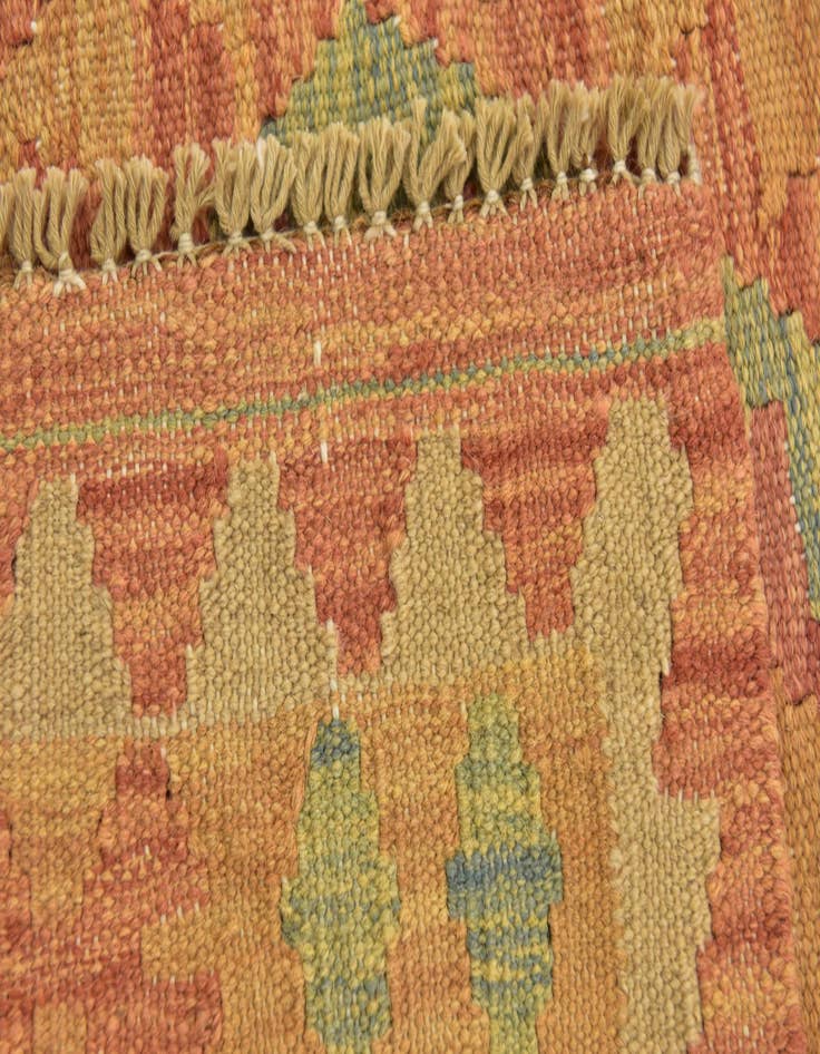 Detail image of  3' 7 x 5'  Hand Woven Kilim Waziri Wool Rug