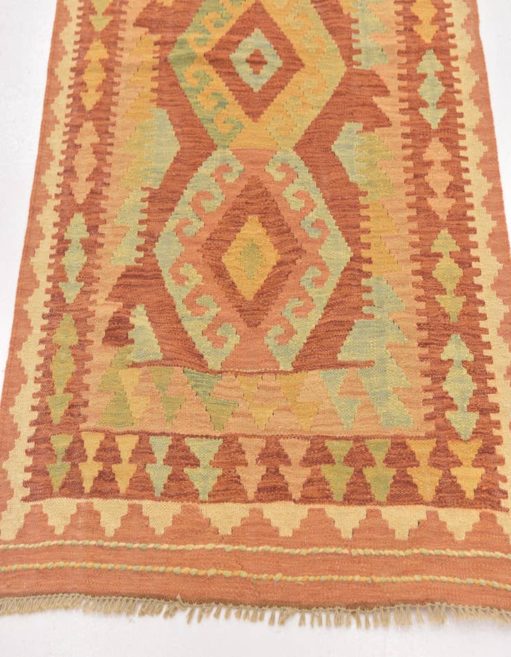 Detail image of  3' 3 x 5'  Hand Woven Kilim Waziri Wool Rug