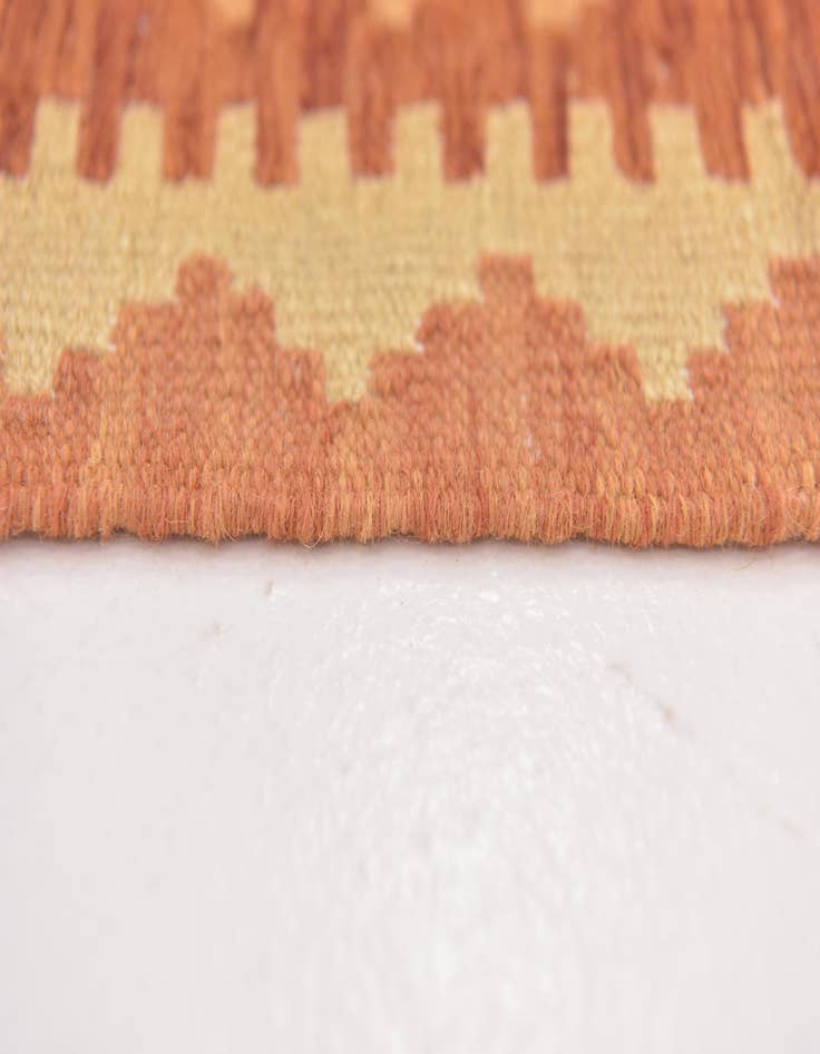Detail image of  3' 3 x 5'  Hand Woven Kilim Waziri Wool Rug