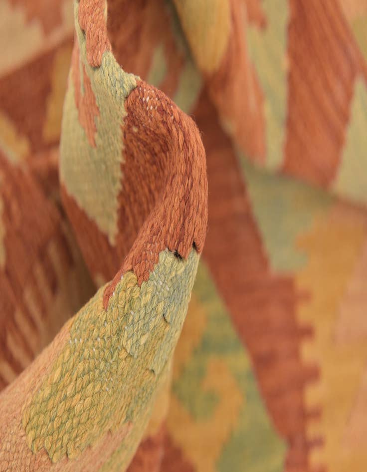 Detail image of  3' 3 x 5'  Hand Woven Kilim Waziri Wool Rug