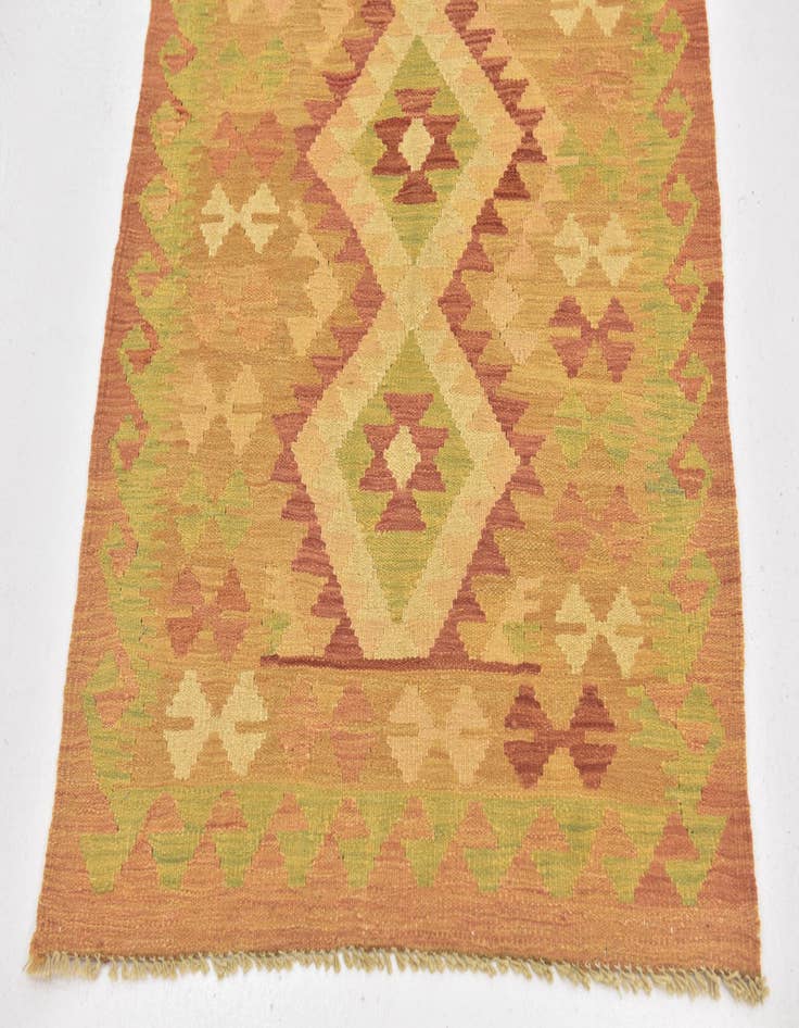 Detail image of  2' 9 x 4' 3  Hand Woven Kilim Waziri Wool Rug