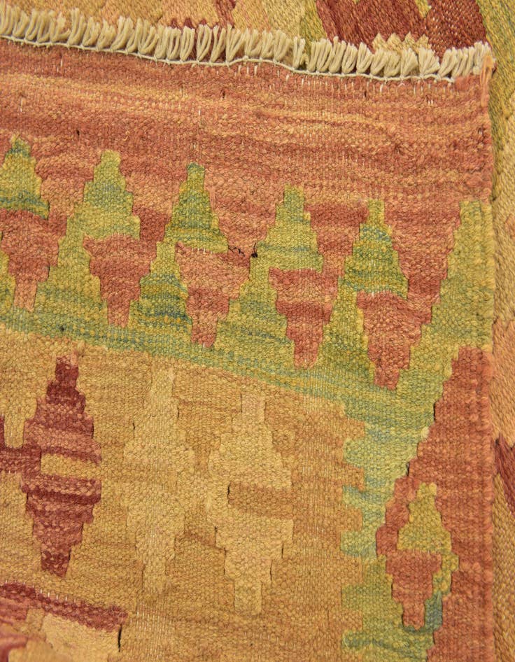 Detail image of  2' 9 x 4' 3  Hand Woven Kilim Waziri Wool Rug