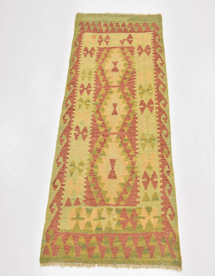 Detail image of  2' 8 x 4' 5  Hand Woven Kilim Waziri Wool Rug