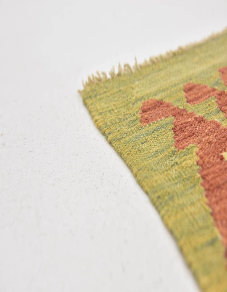 Detail image of  2' 8 x 4' 5  Hand Woven Kilim Waziri Wool Rug