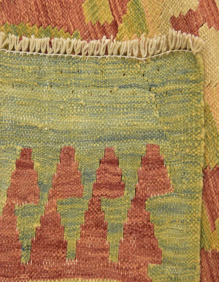 Detail image of  2' 8 x 4' 5  Hand Woven Kilim Waziri Wool Rug