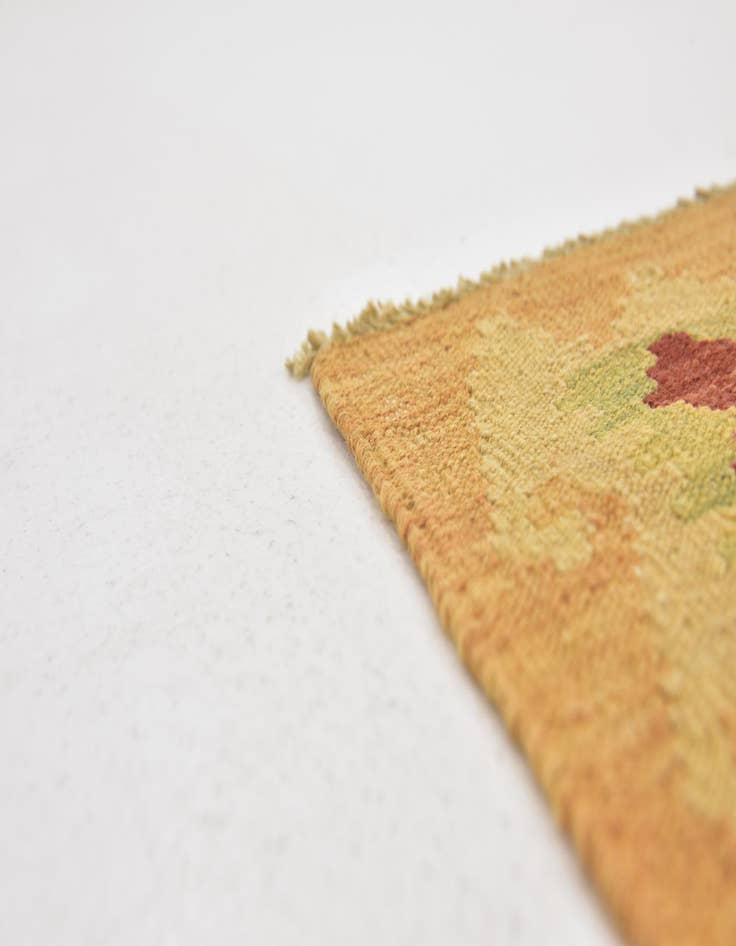 Detail image of  2' 7 x 4'  Hand Woven Kilim Waziri Wool Rug