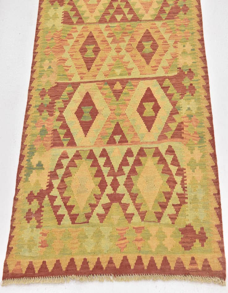 Detail image of  3' 2 x 4'  Hand Woven Kilim Waziri Wool Rug