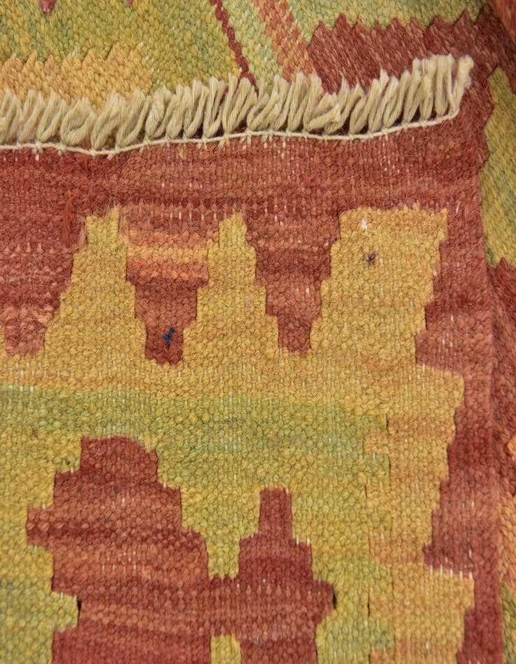 Detail image of  3' 2 x 4'  Hand Woven Kilim Waziri Wool Rug