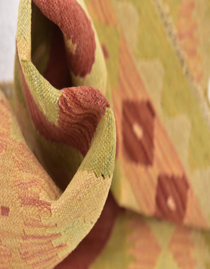 Detail image of  2' 9 x 4' 3  Hand Woven Kilim Waziri Wool Rug