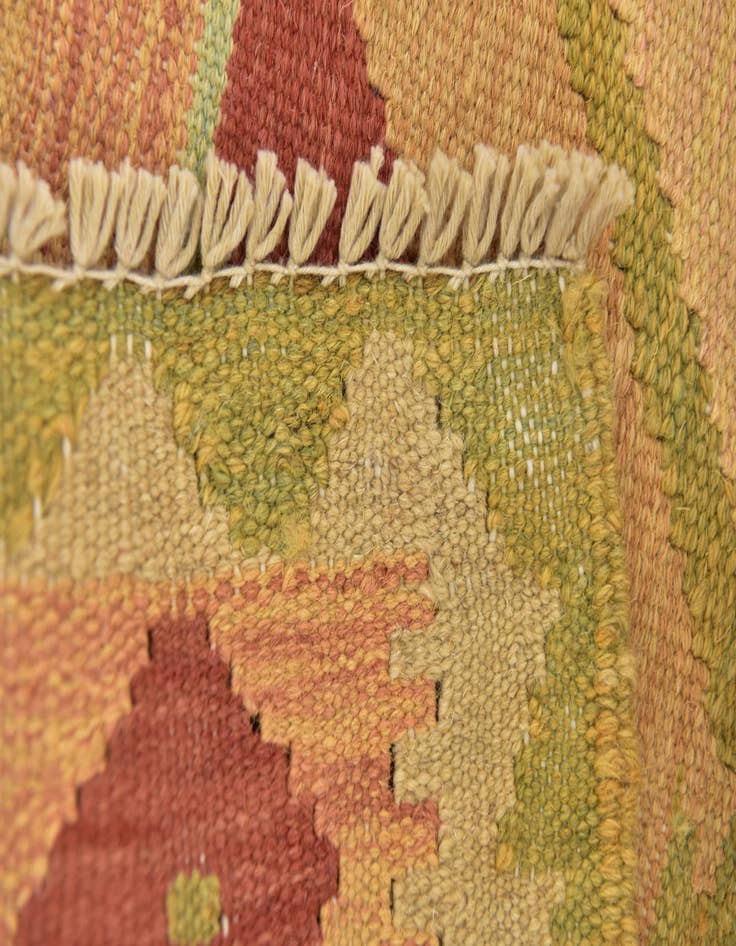 Detail image of  2' 9 x 4' 3  Hand Woven Kilim Waziri Wool Rug