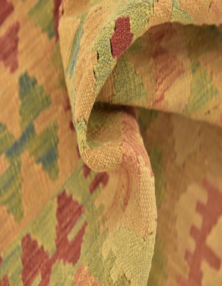 Detail image of  2' 10 x 4' 3  Hand Woven Kilim Waziri Wool Rug