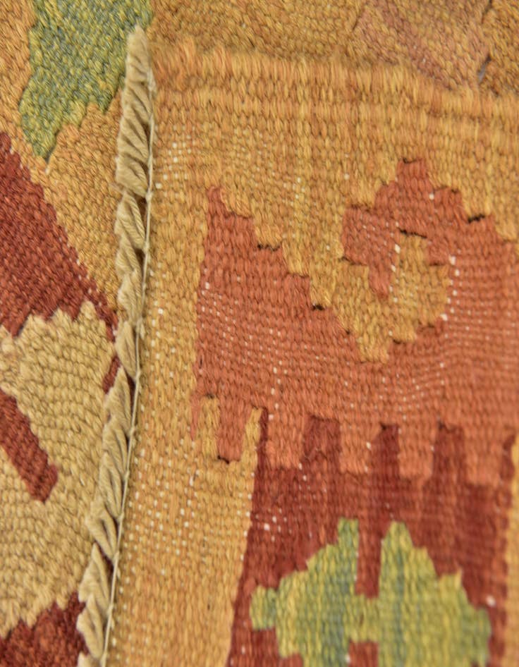 Detail image of  2' 10 x 4' 3  Hand Woven Kilim Waziri Wool Rug