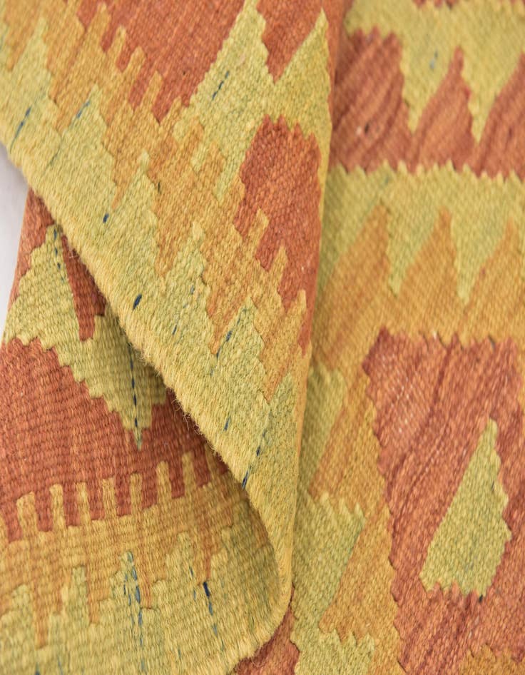 Detail image of  2' 9 x 4' 2  Hand Woven Kilim Waziri Wool Rug