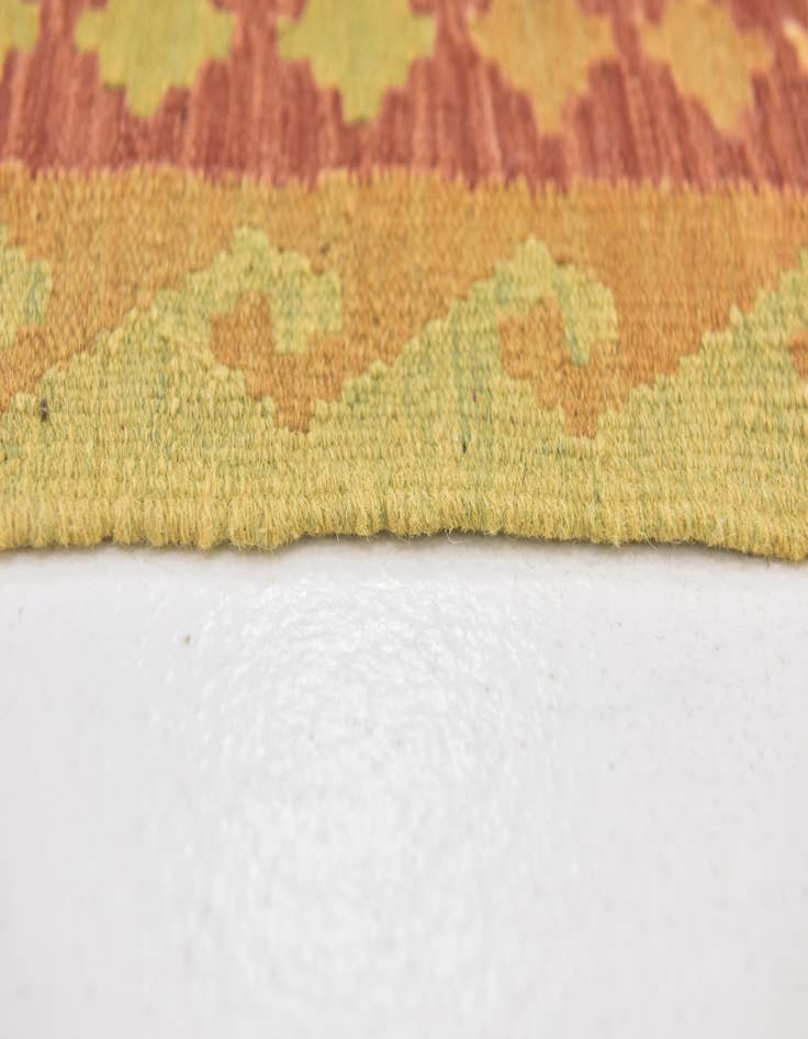 Detail image of  2' 9 x 4'  Hand Woven Kilim Waziri Wool Rug