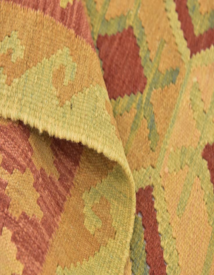 Detail image of  2' 9 x 4'  Hand Woven Kilim Waziri Wool Rug