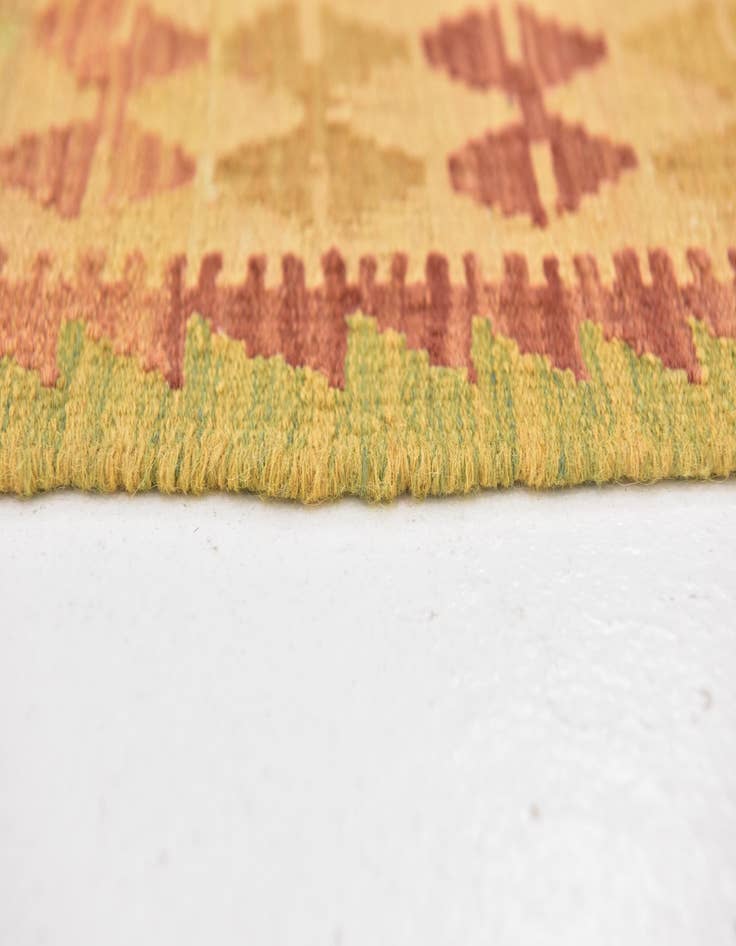 Detail image of  2' 9 x 4' 3  Hand Woven Kilim Waziri Wool Rug