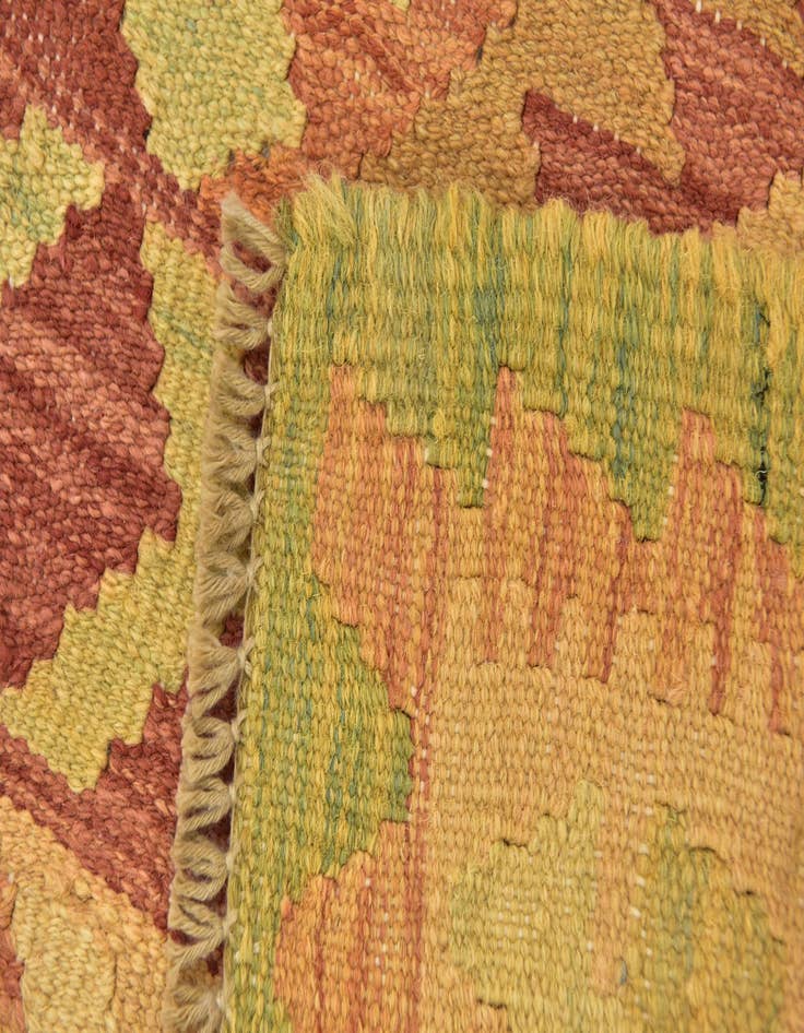Detail image of  2' 9 x 4' 3  Hand Woven Kilim Waziri Wool Rug