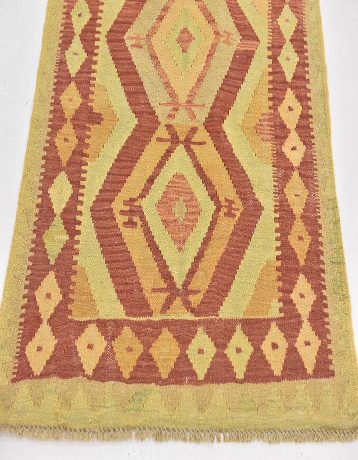 Detail image of  2' 8 x 4' 3  Hand Woven Kilim Waziri Wool Rug