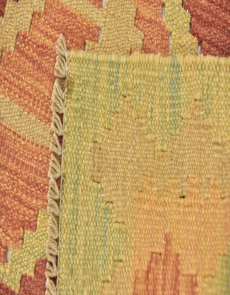 Detail image of  2' 9 x 4' 2  Hand Woven Kilim Waziri Wool Rug