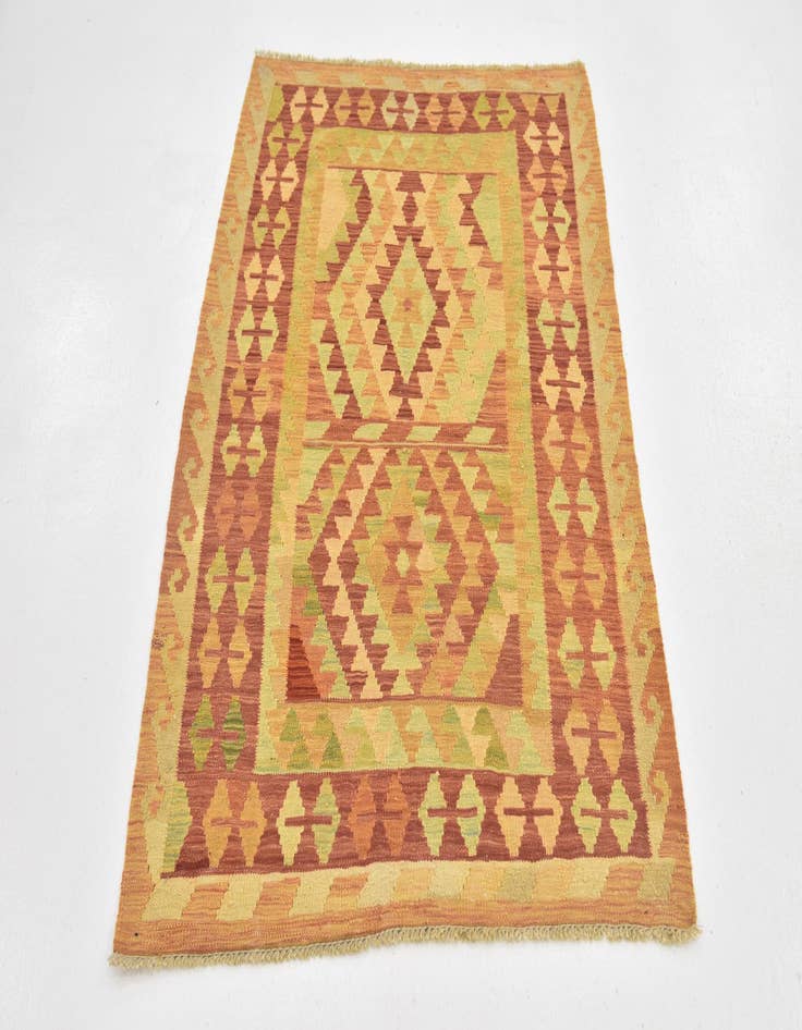 Detail image of  3' x 4' 5  Hand Woven Kilim Waziri Wool Rug