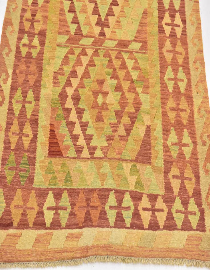 Detail image of  3' x 4' 5  Hand Woven Kilim Waziri Wool Rug