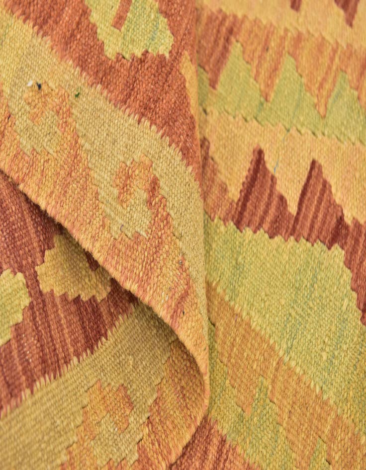 Detail image of  3' x 4' 5  Hand Woven Kilim Waziri Wool Rug