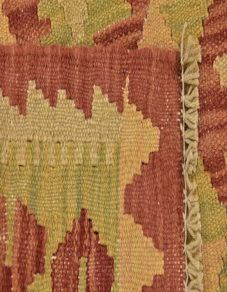 Detail image of  2' 10 x 4' 5  Hand Woven Kilim Waziri Wool Rug