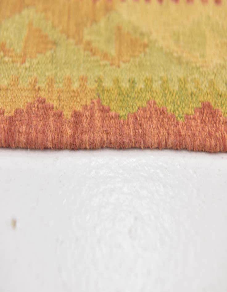 Detail image of  3' 3 x 4' 8  Hand Woven Kilim Waziri Wool Rug