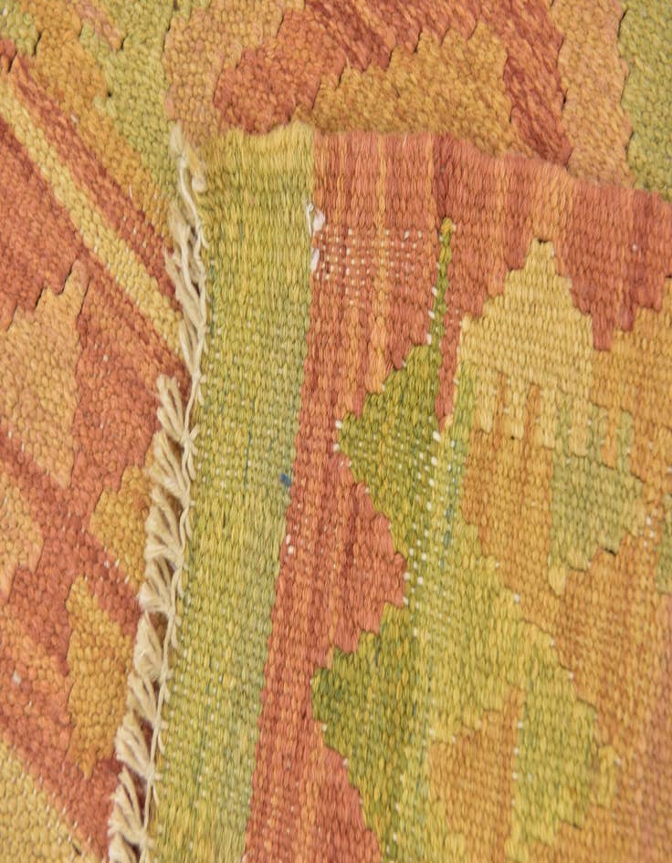Detail image of  3' 3 x 4' 8  Hand Woven Kilim Waziri Wool Rug