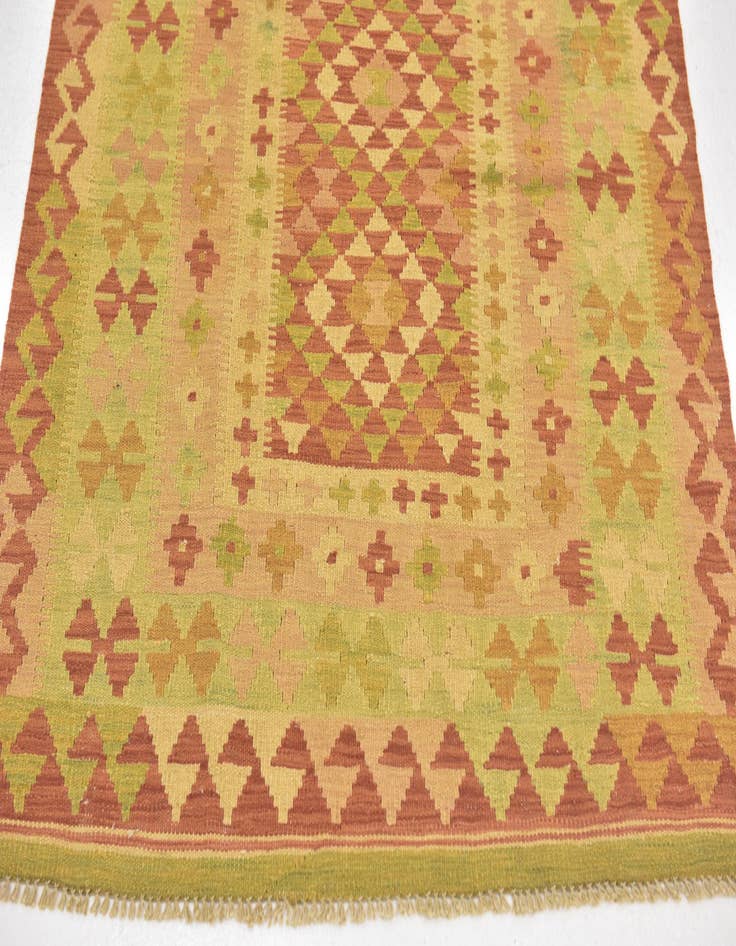 Detail image of  3' 3 x 4' 8  Hand Woven Kilim Waziri Wool Rug