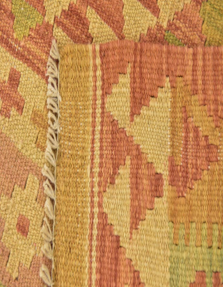 Detail image of  3' 3 x 4' 8  Hand Woven Kilim Waziri Wool Rug