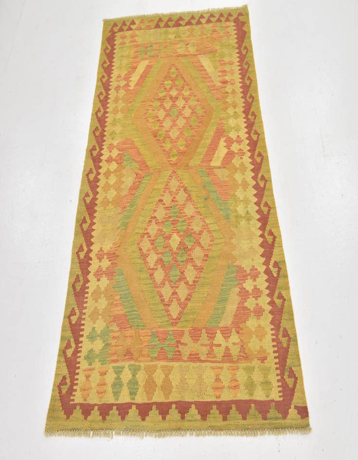 Detail image of  3' 3 x 5' 2  Hand Woven Kilim Waziri Wool Rug