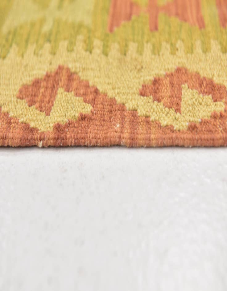 Detail image of  3' 3 x 5'  Hand Woven Kilim Waziri Wool Rug