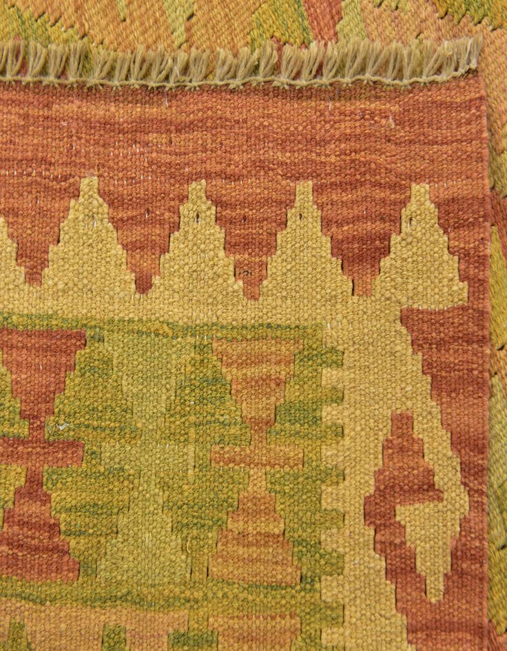 Detail image of  3' 3 x 5'  Hand Woven Kilim Waziri Wool Rug