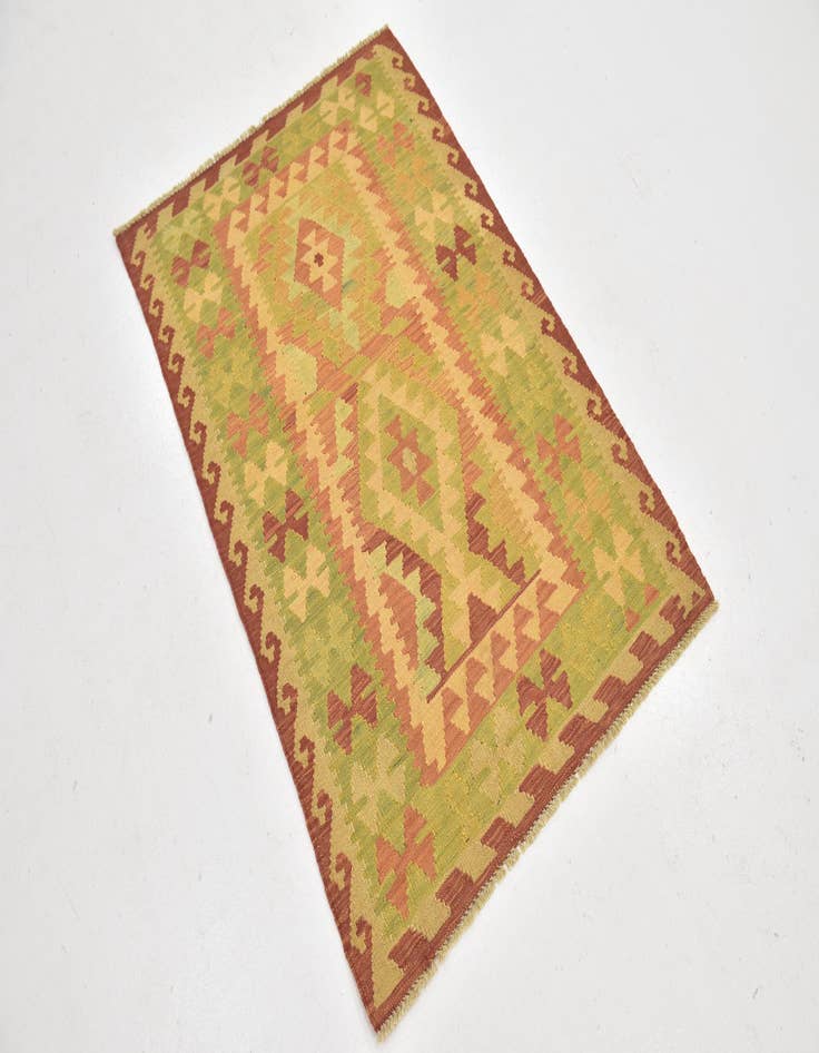 Detail image of  3' x 4' 4  Hand Woven Kilim Waziri Wool Rug