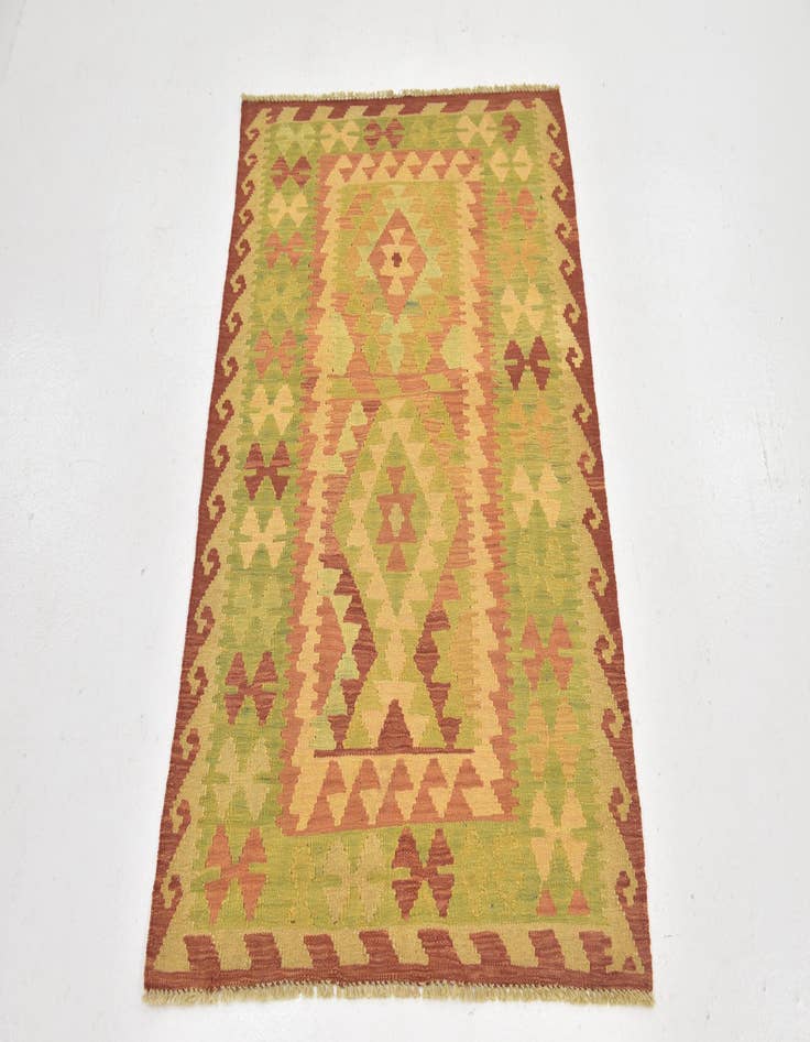 Detail image of  3' x 4' 4  Hand Woven Kilim Waziri Wool Rug