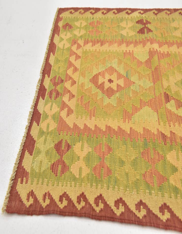 Detail image of  3' x 4' 4  Hand Woven Kilim Waziri Wool Rug