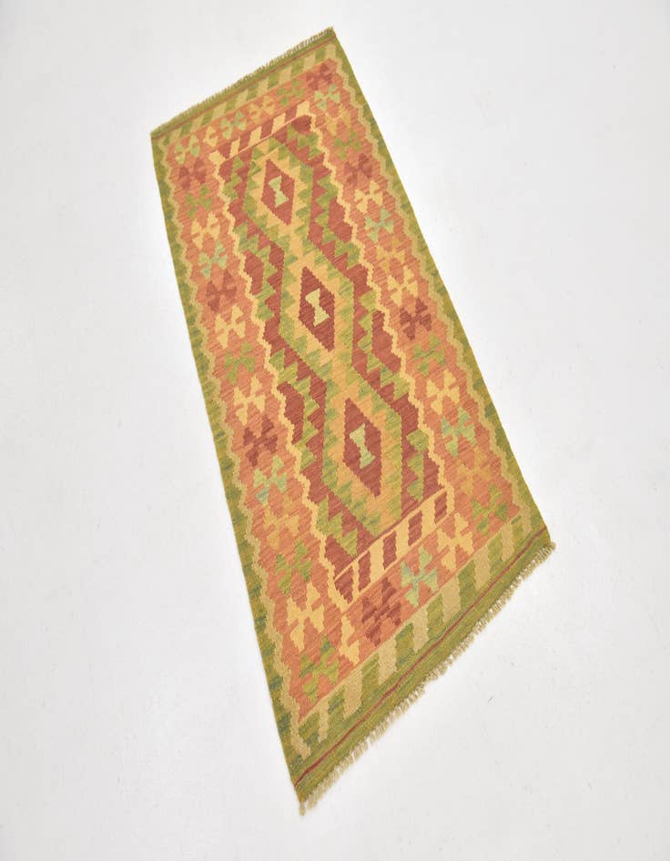 Detail image of  2' 6 x 4' 5  Hand Woven Kilim Waziri Wool Rug