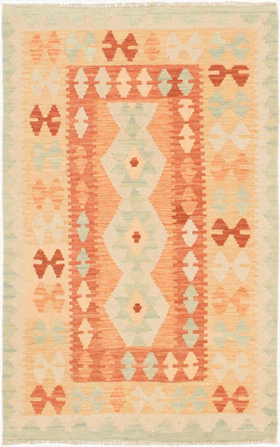  2' 8 x 4' 4  Hand Woven Kilim Waziri Wool Rug