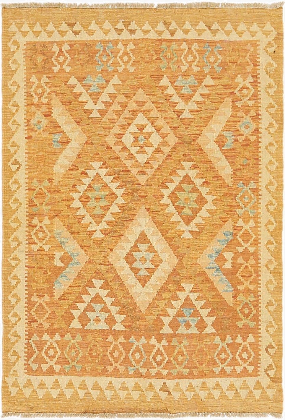  2' 9 x 4'  Hand Woven Kilim Waziri Wool Rug