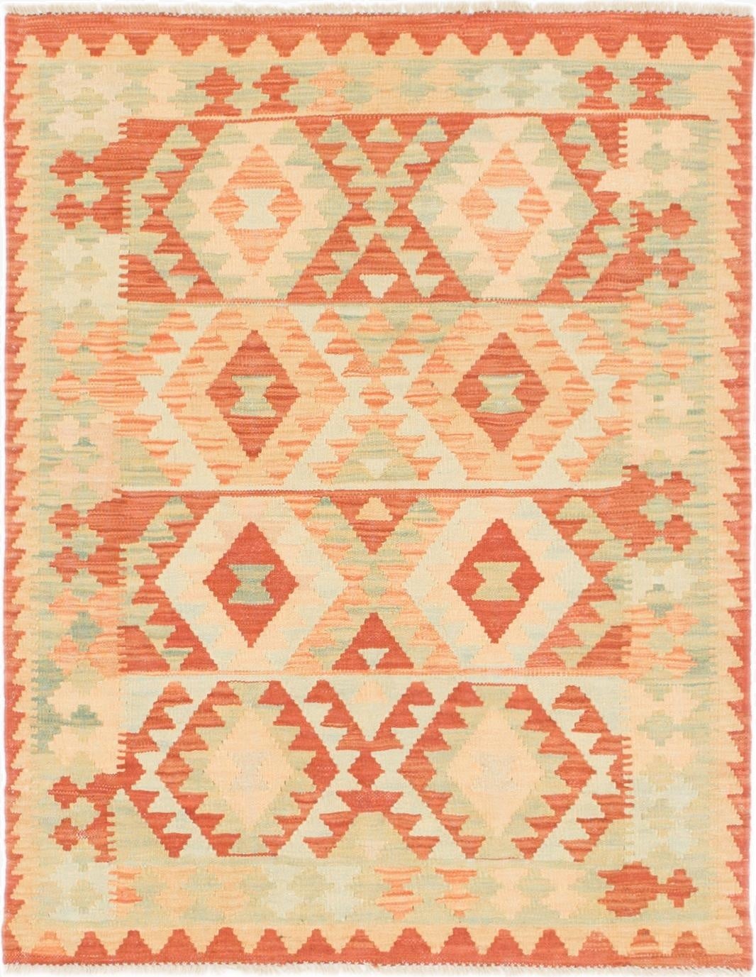  3' 2 x 4'  Hand Woven Kilim Waziri Wool Rug