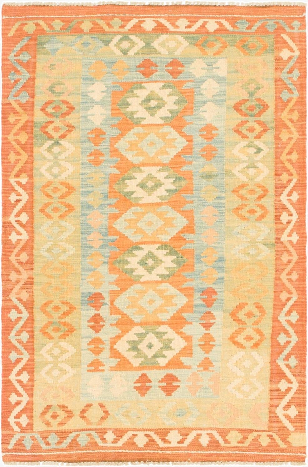  2' 9 x 4' 4  Hand Woven Kilim Waziri Wool Rug