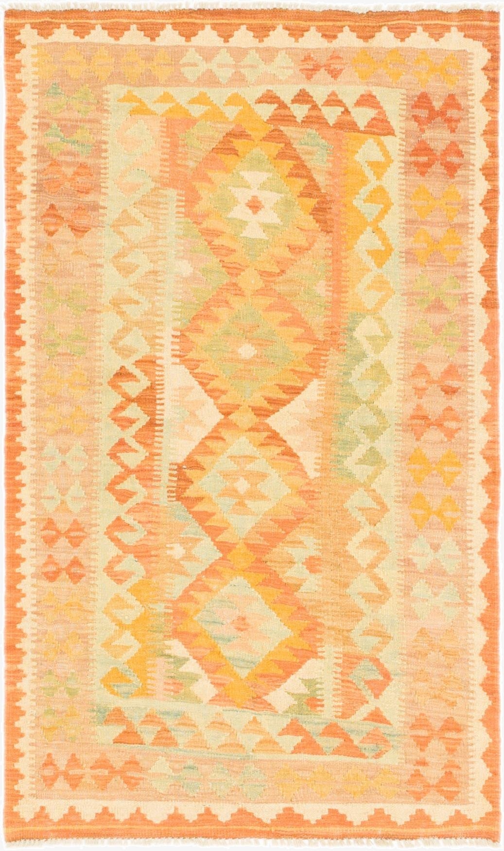  3' x 5'  Hand Woven Kilim Waziri Wool Rug