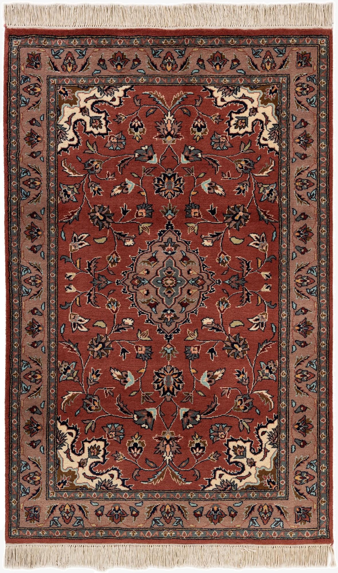  4' 1 x 6' 4  Hand Knotted Lahour Oriental Wool Rug