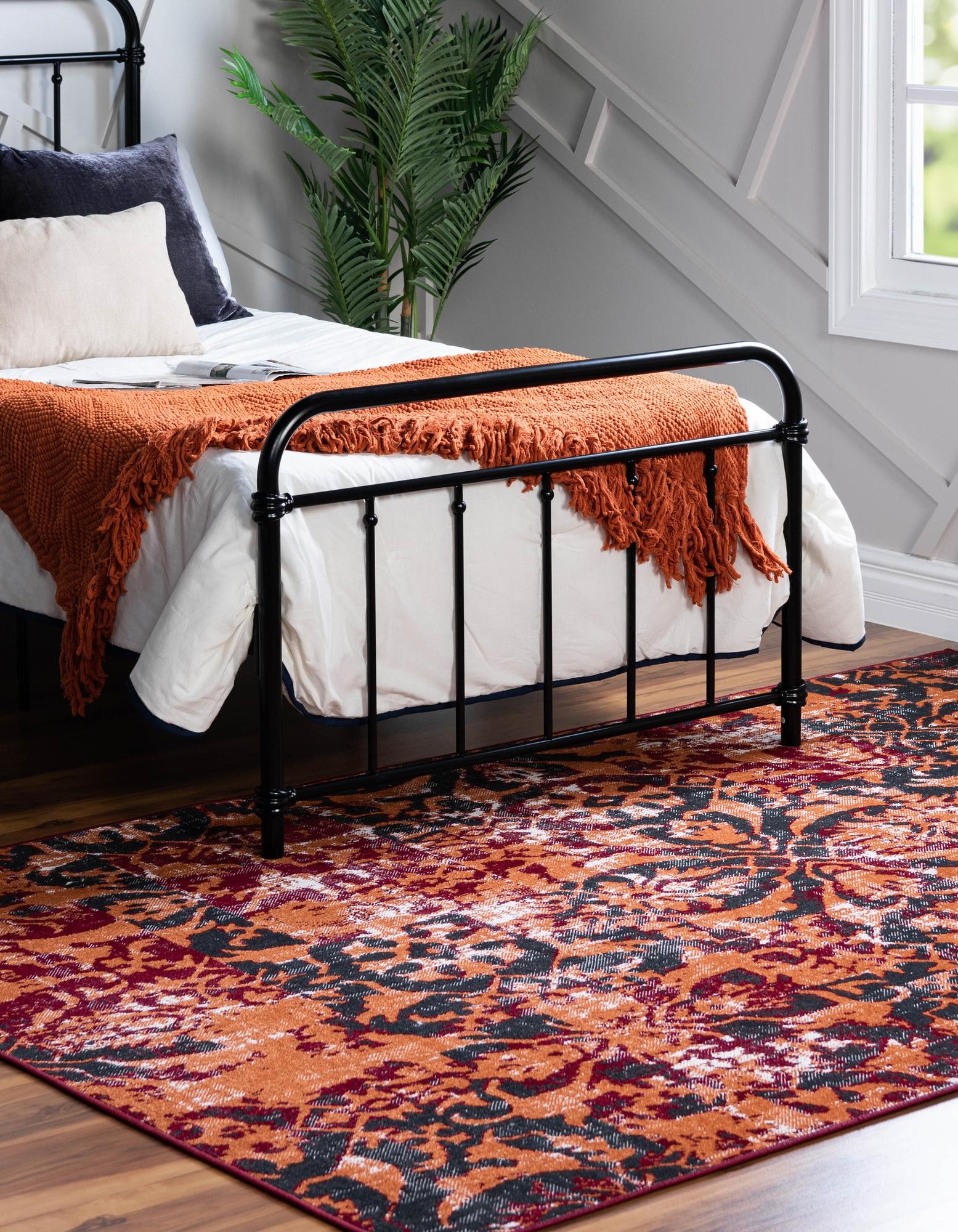 Rust Red 5' 3 x 8' Lucerne Rug | Rugs.com
