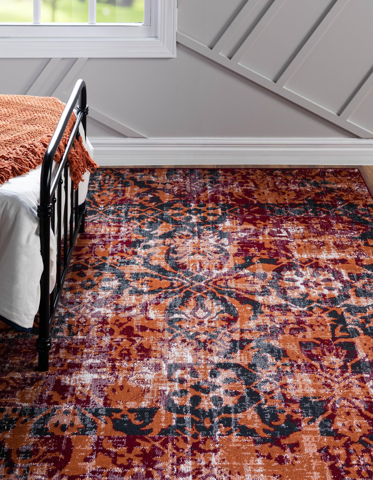 Rust Red 5' 3 x 8' Lucerne Rug | Rugs.com