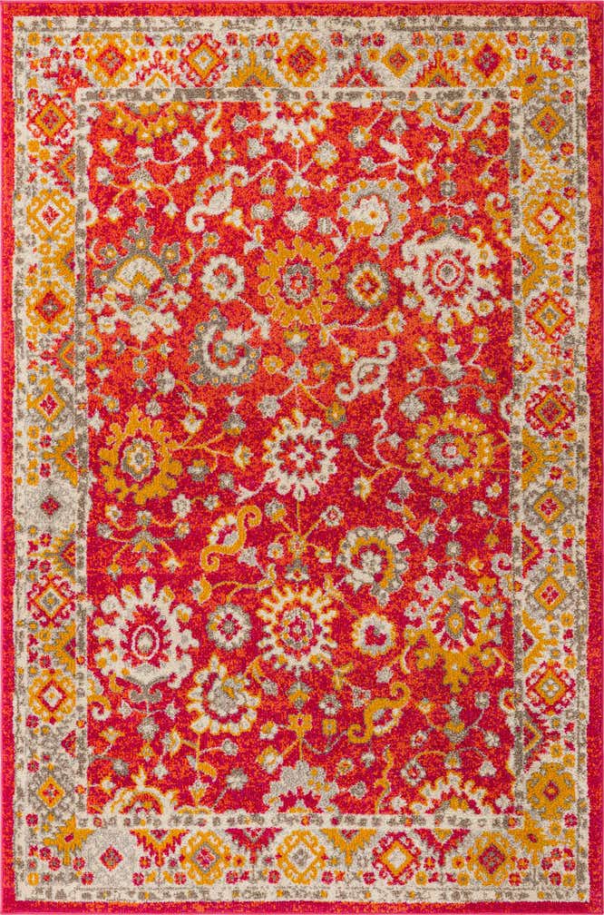 Rust Red 5' 3 x 7' 9 Madeline Rug | Rugs.com