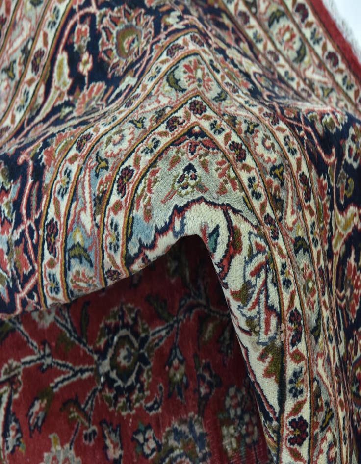 Detail image of  9' 7 x 12' 5  Hand Knotted Mashad Persian Wool Rug